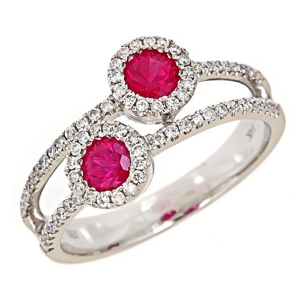 View 14Kw or y/14kr Gold Ruby Ring