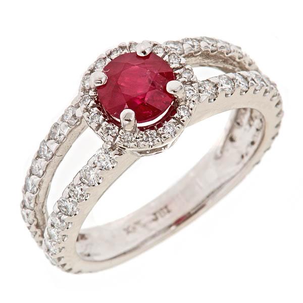 View 14Kw or y/14kr Gold Ruby Ring