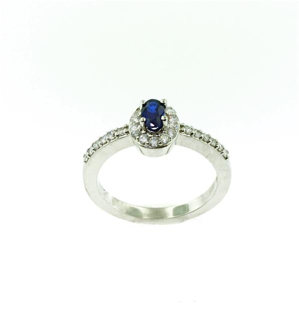 View 14Kw or y/14kr Gold Sapphire Ring