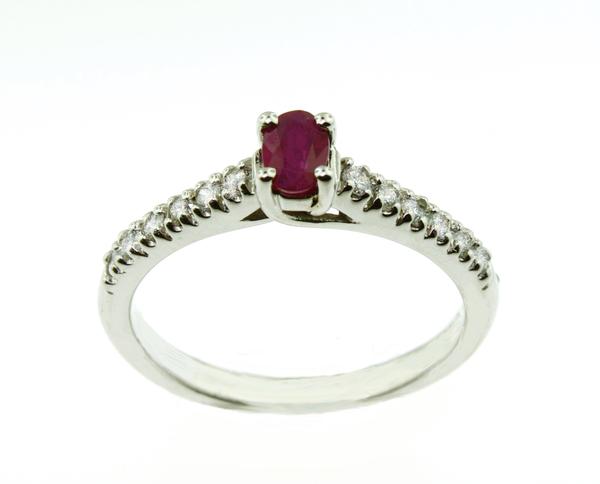 View 14Kw or y/14kr Gold Ruby Ring