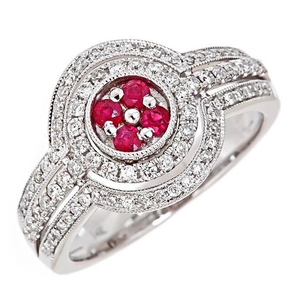 View 14Kw or y/14kr Gold Ruby Ring