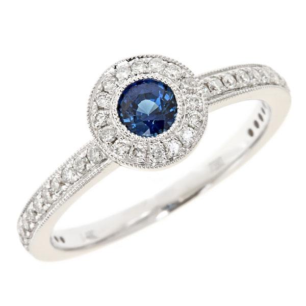 View 14Kw or y/14kr Gold Sapphire Ring