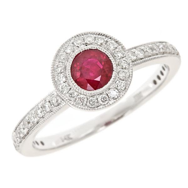 View 14Kw or y/14kr Gold Ruby Ring