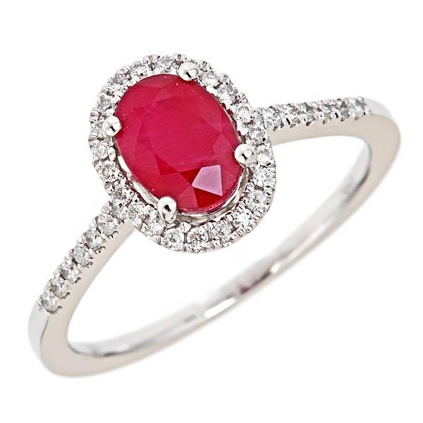 View 14Kw or y/14kr Gold Ruby Ring