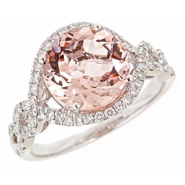 View 14Kw or y/14kr Gold Morganite Ring