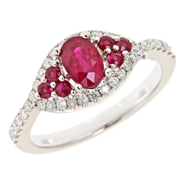 View 14Kw or y/14kr Gold Ruby Ring