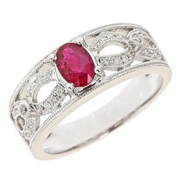 View 14Kw or y/14kr Gold Ruby Ring