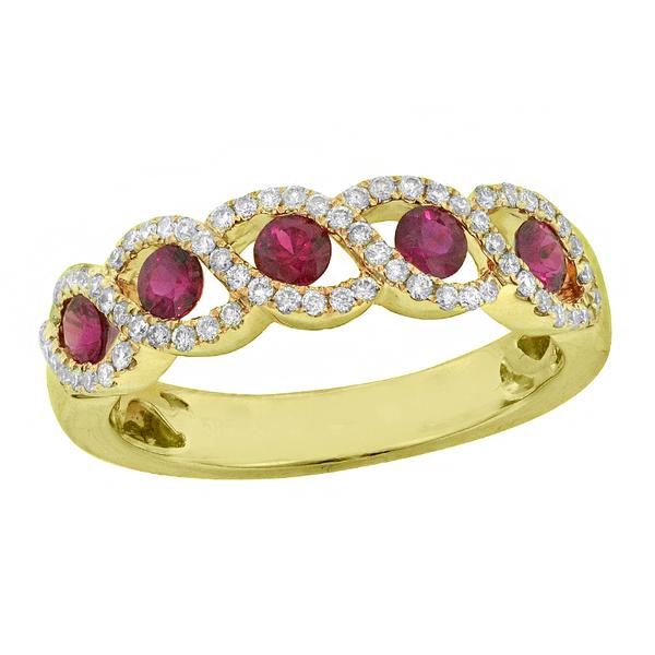 View 14Kw or y/14kr Gold Ruby Ring