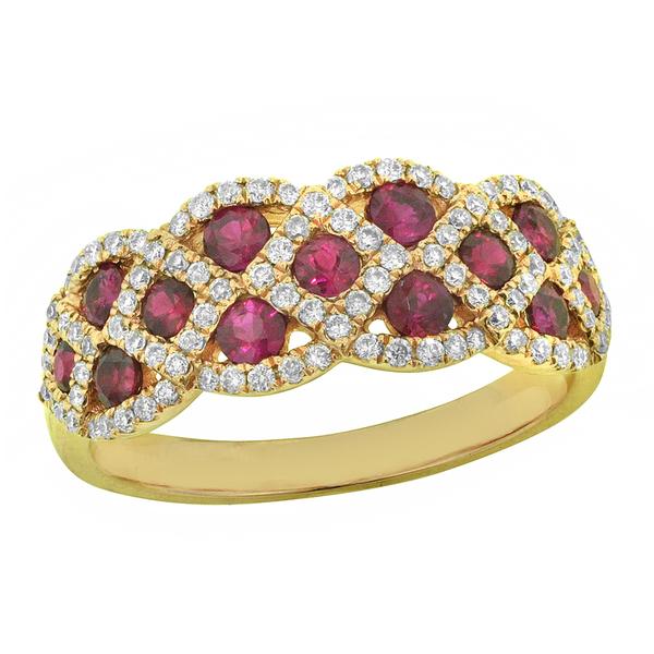 View 14Kw or y/14kr Gold Ruby Ring