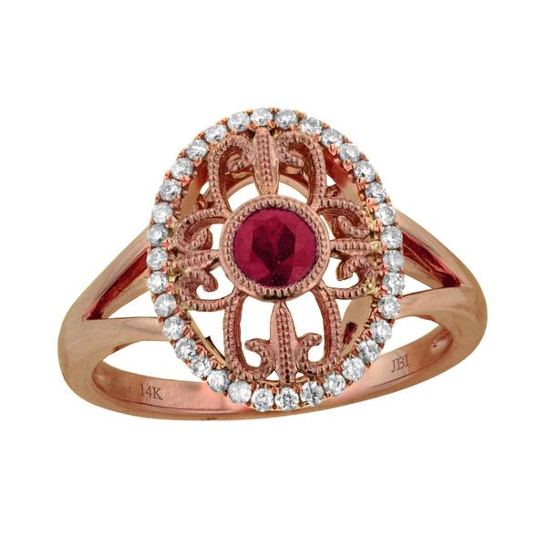 View 14Kw or y/14kr Gold Ruby Ring