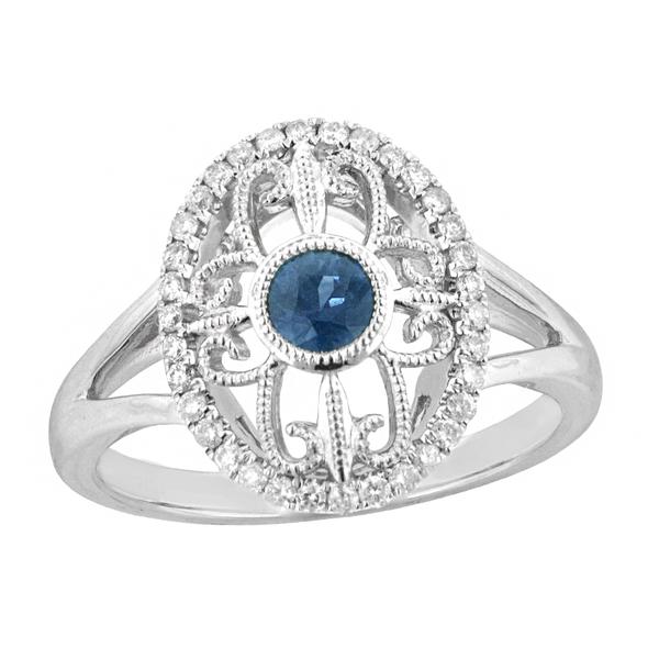 View 14Kw or y/14kr Gold Sapphire Ring