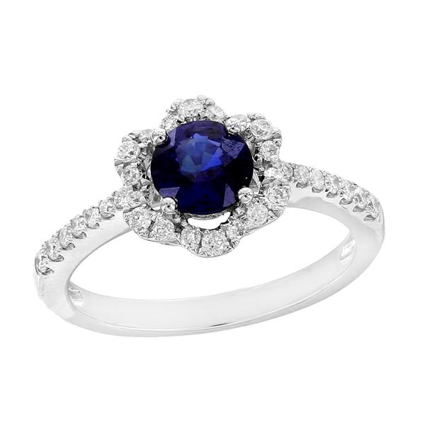 View 14Kw or y/14kr Gold Sapphire Ring