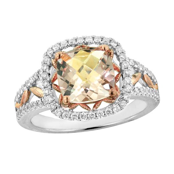 View 14Kw or y/14kr Gold Morganite Ring