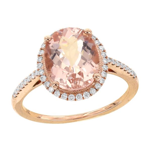 View 14Kw or y/14kr Gold Morganite Ring