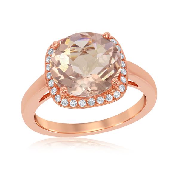 View 14Kw or y/14kr Gold Morganite Ring