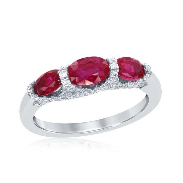 View 14Kw or y/14kr Gold Ruby Ring