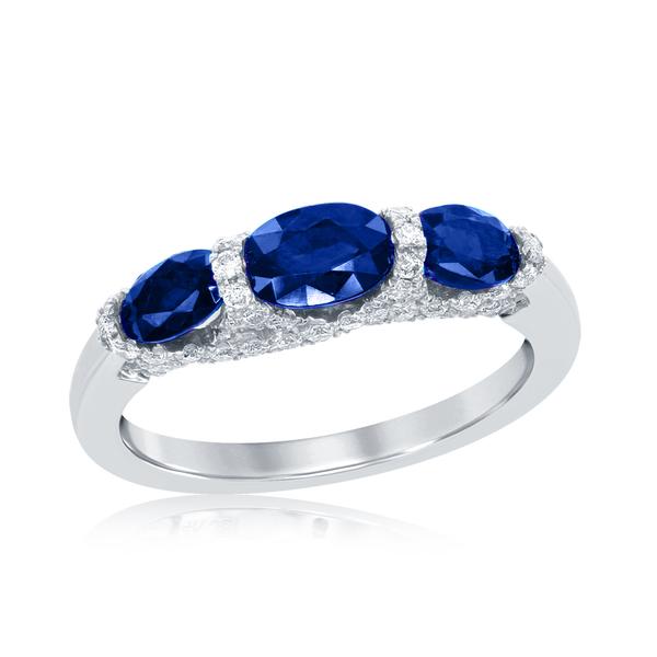 View 14Kw or y/14kr Gold Sapphire Ring