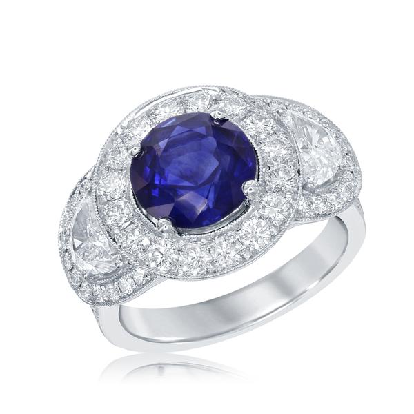 View 18Kw or 18ky/18kr Gold Sapphire Ring