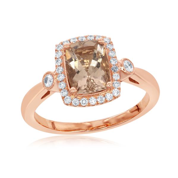 View 14Kw or y/14kr Gold Morganite Ring