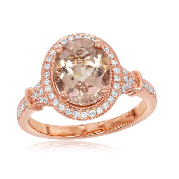 View 14Kw or y/14kr Gold Morganite Ring