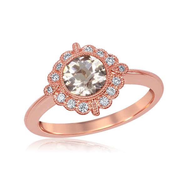 View 14Kw or y/14kr Gold Morganite Ring