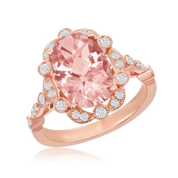 View 14Kw or y/14kr Gold Morganite Ring