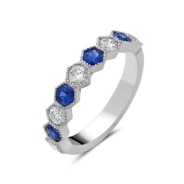 View 14Kw or y/14kr Gold Sapphire Ring