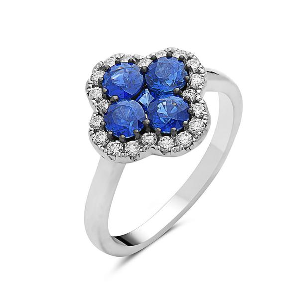 View 18Kw or 18ky/18kr Gold Sapphire Ring