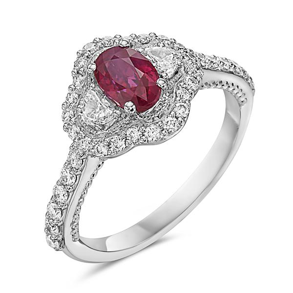 View 18Kw or 18ky/18kr Gold Ruby Ring