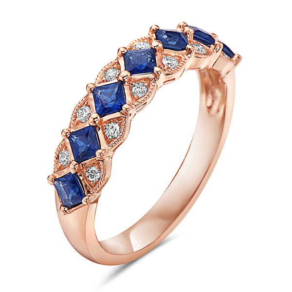 View 14Kw or y/14kr Gold Sapphire Ring