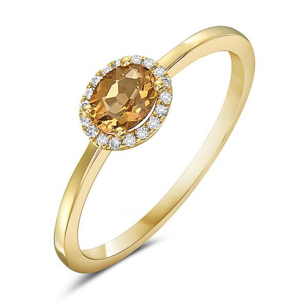 View 14Kw or y/14kr Gold Citrine Ring