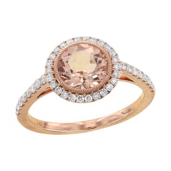 View 14Kw or y/14kr Gold Morganite Ring