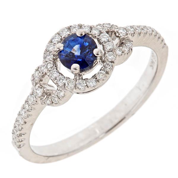 View 14Kw or y/14kr Gold Sapphire Ring