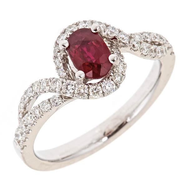 View 14Kw or y/14kr Gold Ruby Ring