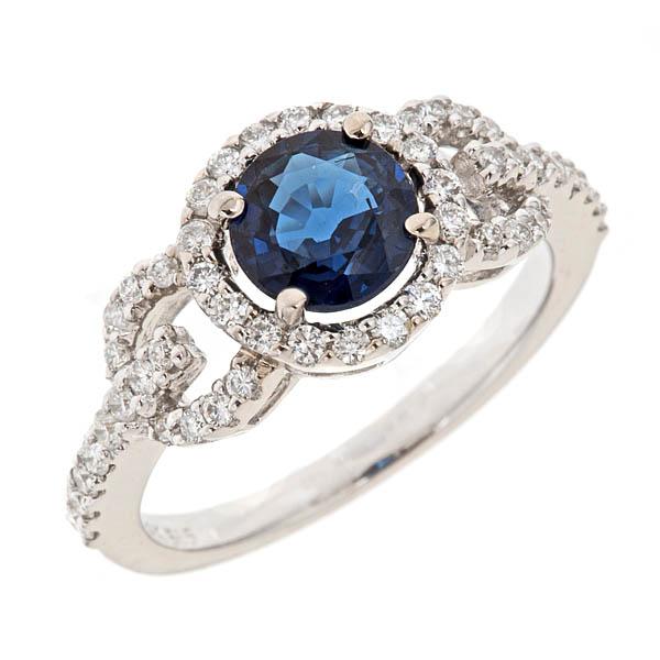 View 14Kw or y/14kr Gold Sapphire Ring