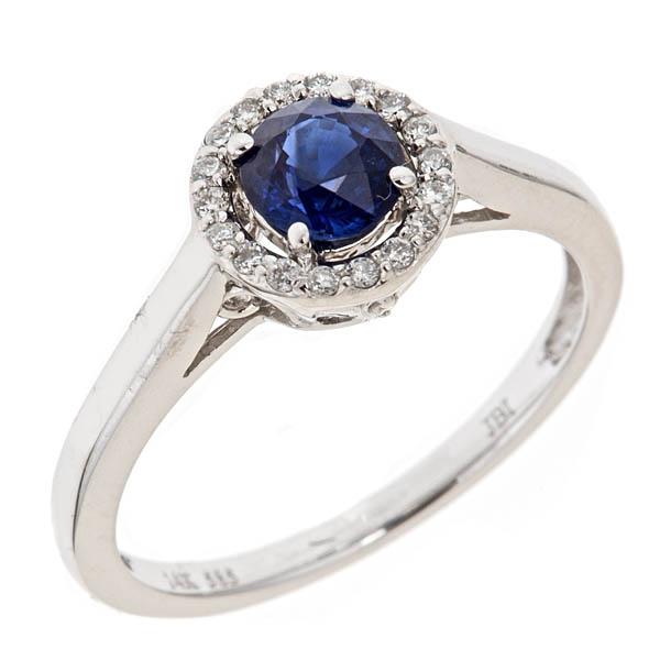 View 14Kw or y/14kr Gold Sapphire Ring