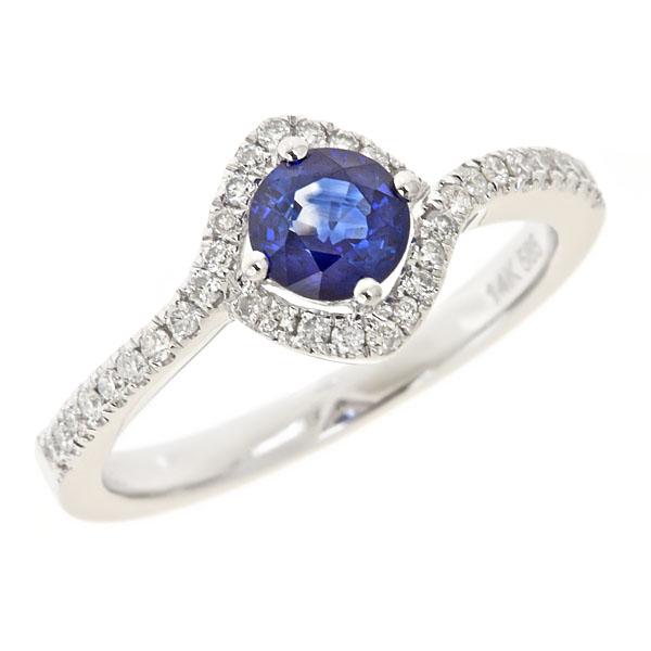 View 14Kw or y/14kr Gold Sapphire Ring