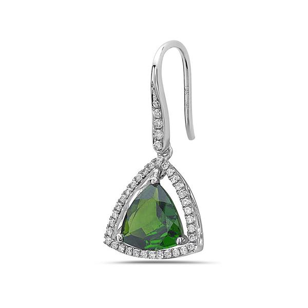 View 14Kw or y/14kr Gold Chrome Diopside Earrings