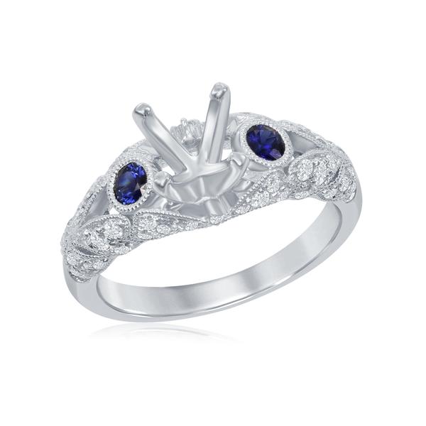 View 14Kw or y/14kr Gold Sapphire Ring