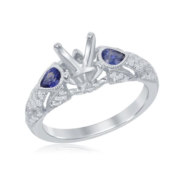 View 14Kw or y/14kr Gold Sapphire Ring