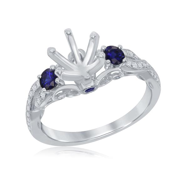 View 14Kw or y/14kr Gold Sapphire Ring