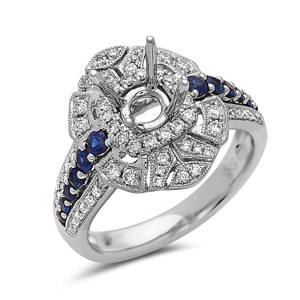 View 14Kw or y/14kr Gold Sapphire Ring