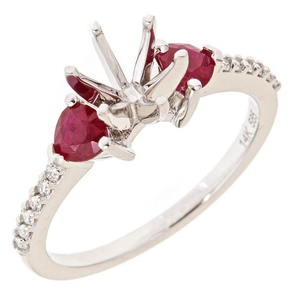 View 14Kw or y/14kr Gold Ruby Ring