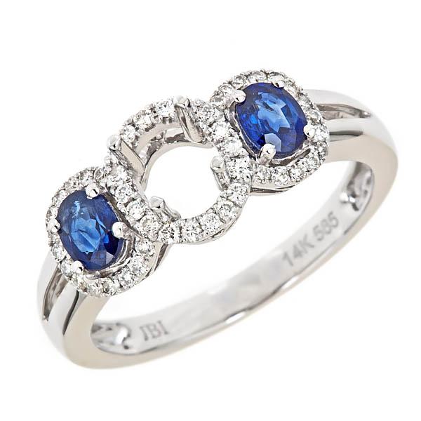 View 14Kw or y/14kr Gold Sapphire Ring