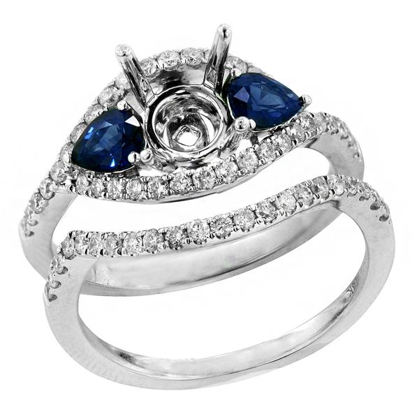 View 14Kw or y/14kr Gold Sapphire Ring