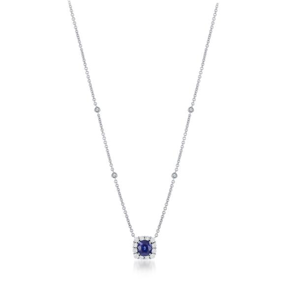 View 14Kw or y/14kr Gold Sapphire Necklace
