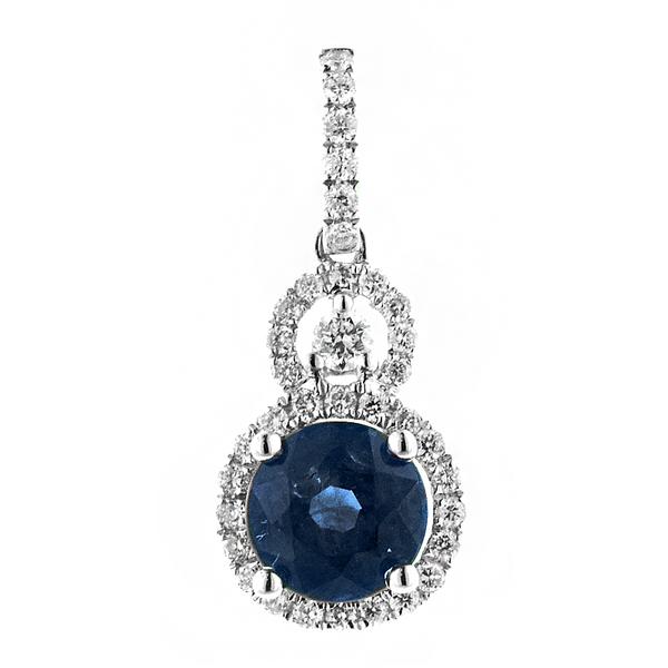 View 14Kw or y/14kr Gold Sapphire Pendant