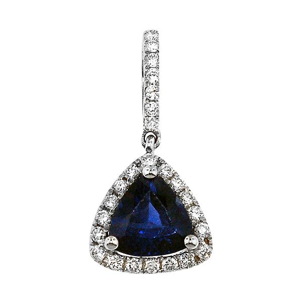 View 14Kw or y/14kr Gold Sapphire Pendant