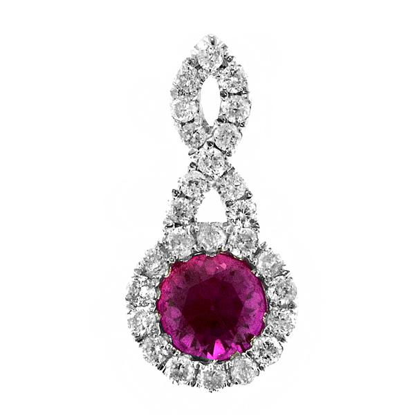 View 14Kw or y/14kr Gold Ruby Pendant