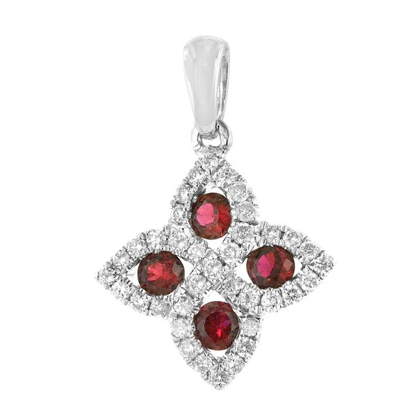 View 14Kw or y/14kr Gold Ruby Pendant